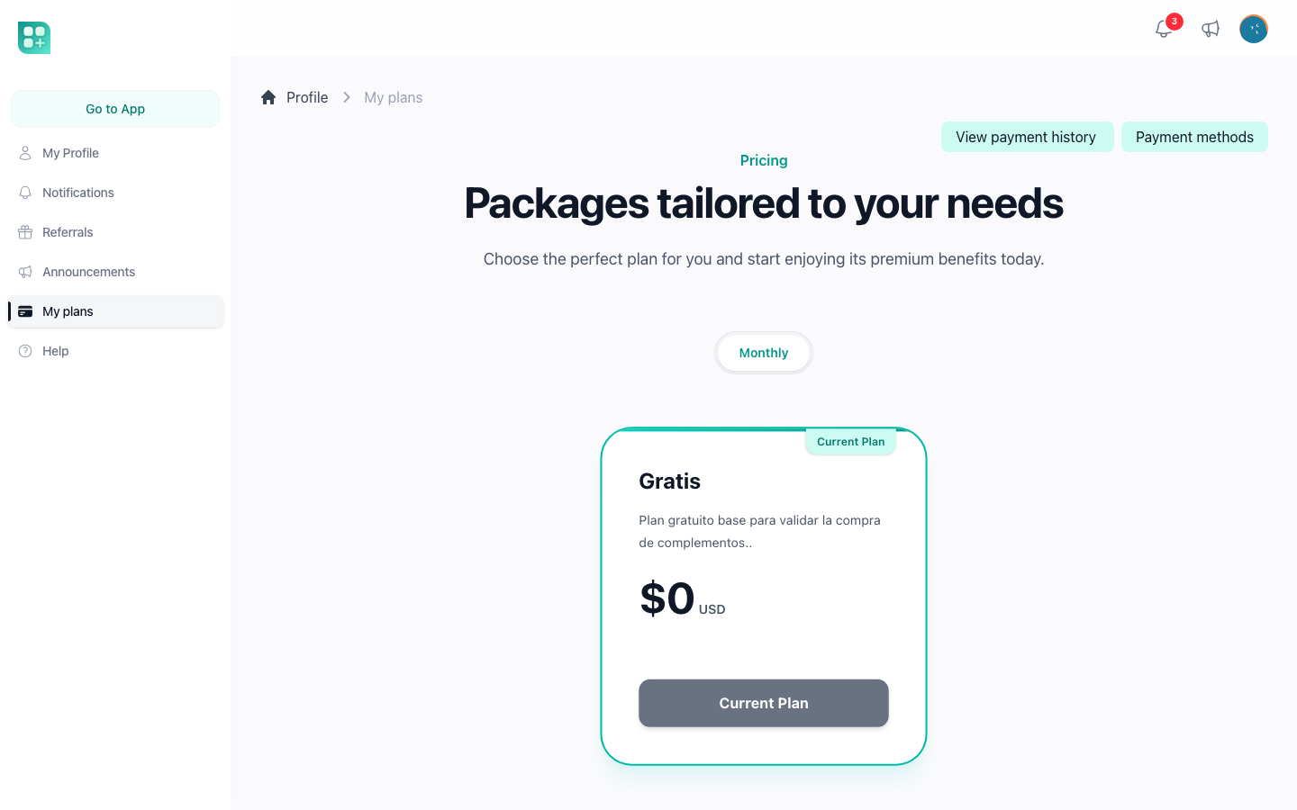 The plan cards at /account/plans