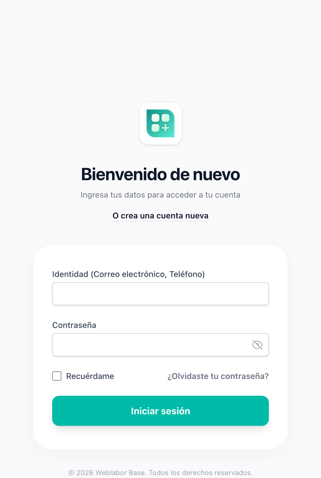 Inicia sesión con lo que recuerdes