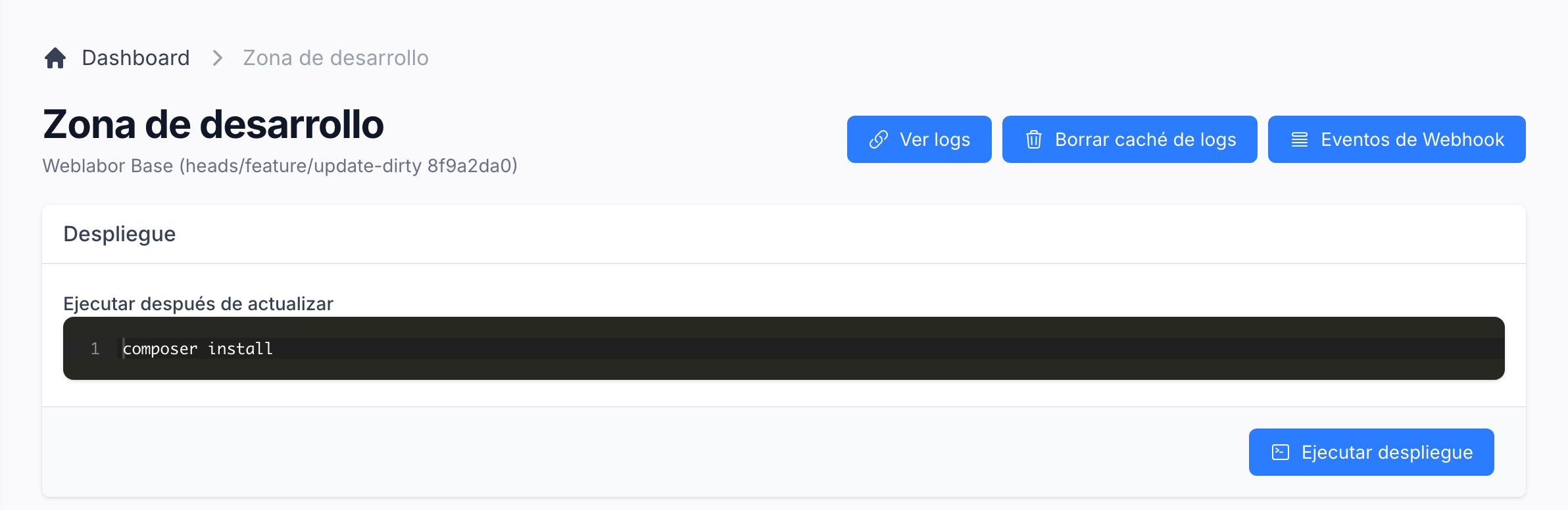 Operate the server from the browser